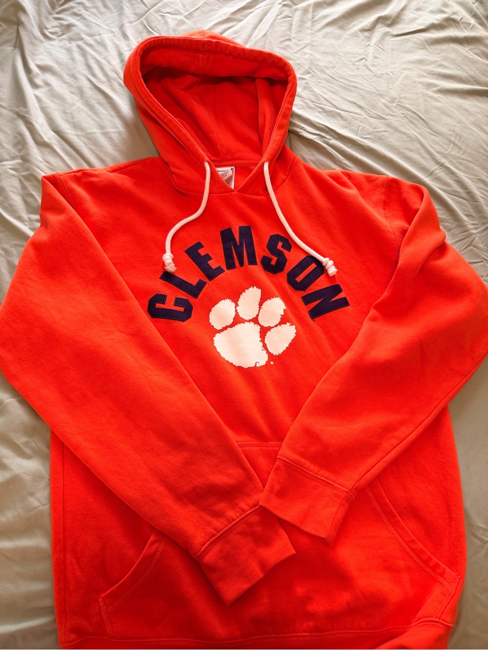 Clemson Orange Stitched Paw Hoodie